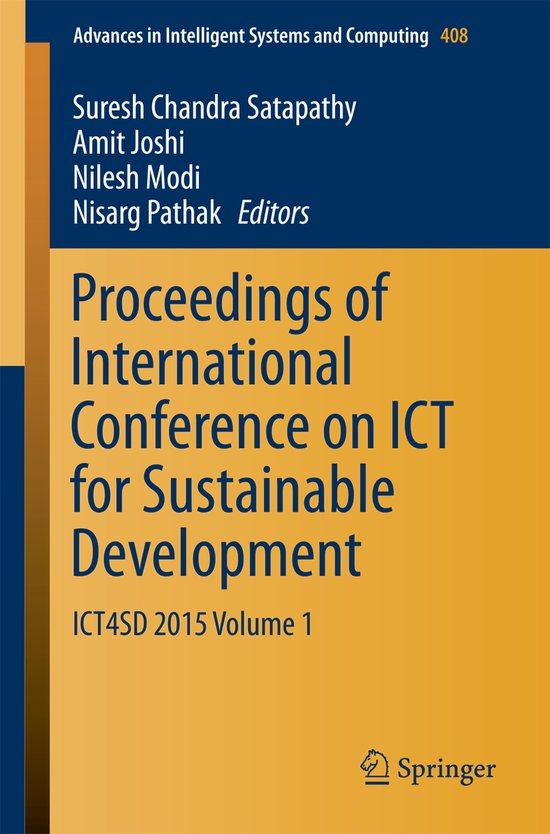 Proceedings of International Conference on ICT for Sustainab ... - cover