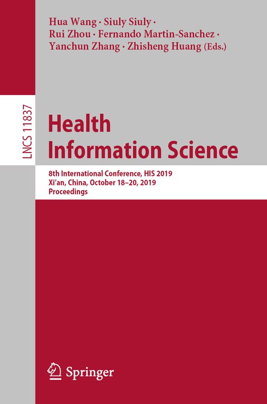 Lecture Notes in Computer Science11837- Health Information S ... - cover