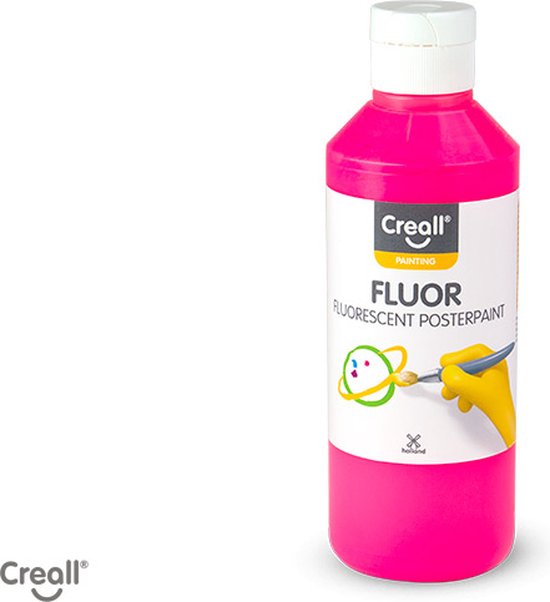 Creall fluor verf 250ml roze