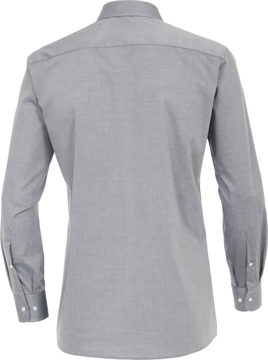 Casa Moda Chemise Unie Gris Argent Kent Coupe Moderne - 44