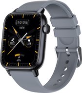 Kiraal Health 5+ - Smartwatch - Femmes et Hommes - Podomètre - Plein écran - Fitness Tracker - Activity Tracker - Smartwatch Android & IOS - Grijs