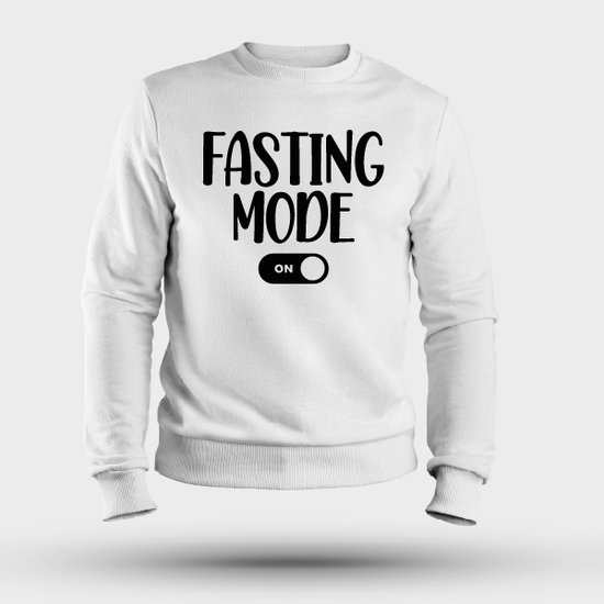 Ramadan - Fasting Mode On Trui - Wit - Suikerfeest / Offerfeest / Ramadan Kleding Voor Unisex - Maat L