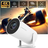 Projector - WiFi 6 Mini Beamer 4K/200 ANSI Projector Streamen - Draagbaar - HY300 - BT 5.0 - Android - Home Cinema