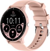 Kiraal Fit 10 - Smartwatch Dames - Belfunctie - Stappenteller - Full Screen - Fitness Tracker - Activity Tracker - Smartwatch Android & IOS - Roze