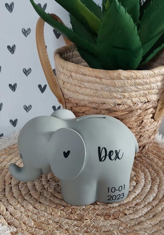 BAMBAM Spaarpot Olifant - Grijs — afbeelding 4