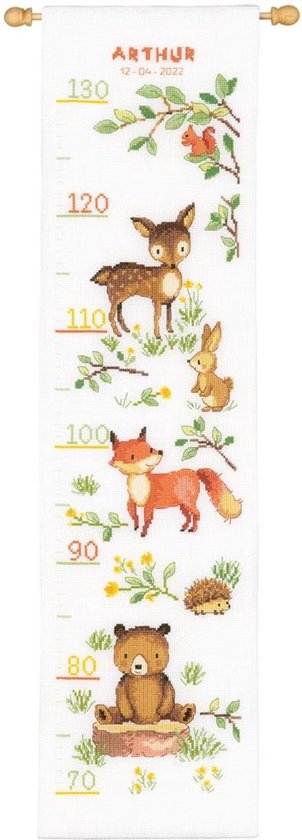 borduurpakket PN0196856 bosdieren, groeimeter/meetlat