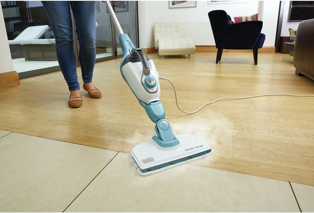 BLACK+DECKER 9IN1 Steam-mop Rechtopstaande stoomreiniger 0.5l 1300W Turkoois Wit
