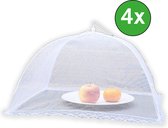 Hotte anti-mouches - hotte alimentaire - couverture alimentaire pliable blanc 45 cm Flystopper - Set de 4 pièces