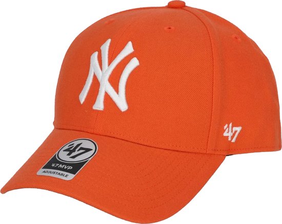 47 Brand New York Yankees MVP Cap B-MVPSP17WBP-OR, Unisex, Oranje, Pet, maat: One size