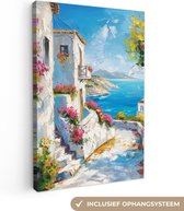 Peinture sur toile 40x60 cm - Décoration murale Paysage - Fleurs - Nature - Été - Décoration murale murale salon - Décoration chambre - Accessoires de chambre - Peintures