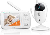 Babyphone Babyfoon avec caméra - Écran LCD 2,4 pouces - Baby Monitor - Vision nocturne - Fonction Talkback à connexion sécurisée - Berceuses - Contrôle de la température - Rappel d'alarme - BM24