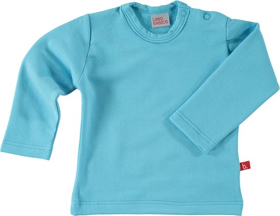 Baby sweatshirt biologisch katoen - turquoise 50-56