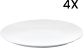 Borden - 27 cm - 4 Stuks - Wit - Horeca - Set - Pack - Witte Borden - Kwaliteit - Porselein - Dinerbord - Ontbijtbord - Lunchbord