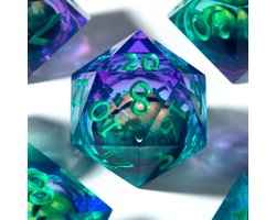 Tavern Dice - Beholder Eye Dice Paars - Liquid Core Dobbelstenen - Dnd Dice Set - Dungeons & Dragons Dobbelstenen - DnD Dobbelstenen