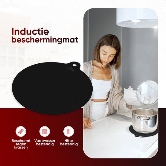 Induction Buddy - Le Inductie Beschermer original - 4 pièces en Siliconen pour tapis à induction - Protège- Protège-poêles et casseroles de plaque de cuisson - 220°