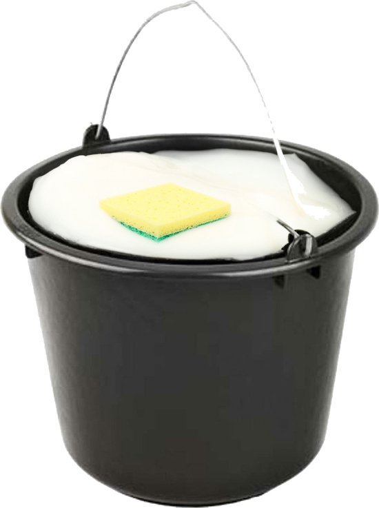 5x Seaux domestiques robustes 12 litres - Seau de construction - Seau de nettoyage