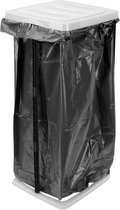 Support pour sacs poubelles en blanc - 60 litres - idéal pour les sacs jaunes - support pour sacs poubelles