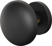 Deurknop - Zwart - RVS - GPF bouwbeslag - GPF9957.61-00 Zwart paddenstoel knop S1 65mm draaibaar met rond