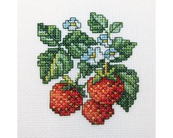 Borduurpakket - Wilde Aardbeien