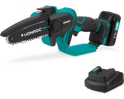 VONROC Mini Kettingzaag 20V – 152mm - Incl. 2.0Ah accu en snellader