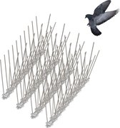 Roestvrij stalen duif spikes - krachtig afschrikmiddel voor vogels - 25 cm (4 stuks)