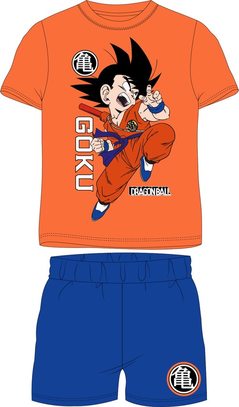 Dragonball Z shortama/pyjama Goku coton orange/bleu taille 134