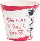Quy Cup - 90 ml Ecologische Espresso Reisbeker - De originele Banksy's Graffiti "Dream big" 7x7x7cm