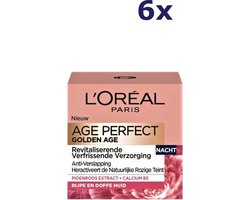L'Oréal - Age Perfect Golden Age Nachtcrème - 6 x 50 ml - Voordeelverpakking