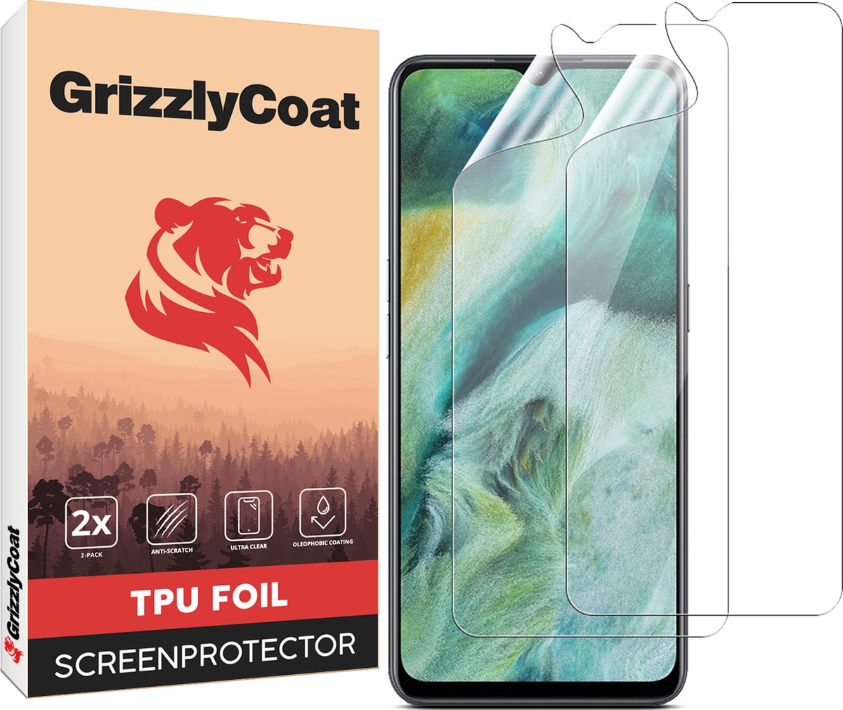GrizzlyCoat Screenprotector geschikt voor OPPO Find X2 Lite Hydrogel TPU | GrizzlyCoat Screenprotector - Case Friendly (2-Pack)