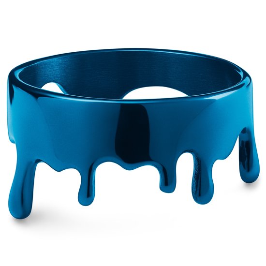 Fahrenheit | Blauwe Roestvrijstalen Smeltende Ring