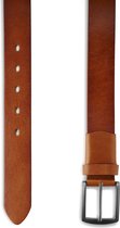 Ceinture extensible en cuir pleine fleur cognac