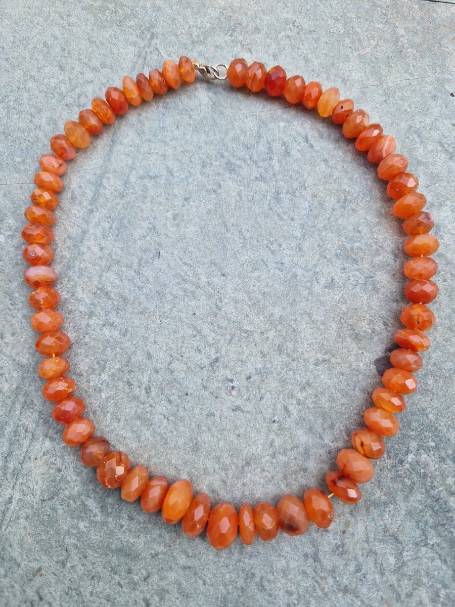 Gemstones-natural facet natuursteen ketting natuurlijke carneool