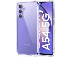 Schokbestendig Hoesje - Crystal Clear Back Cover Geschikt voor: Samsung Galaxy A54 5G | Transparante achterkant PC & TPU Bumper