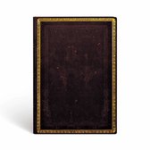 Old Leather Collection- Black Moroccan Midi Lined Softcover Flexi Journal (176 pages)