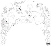 Matta Kids – Jungle Explorer – Page de coloriage réutilisable et set de table – Compatible avec Tripp Trapp