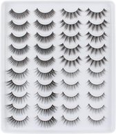 Glowing win - Faux cils - 20 paires - Multipack mixte 4 styles - Aspect naturel - Cils volume 3D Light