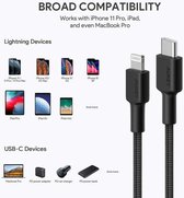 AUKEY CB-CL03 câble USB 2 m USB 2.0 USB C Lightning Noir