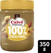 CalvÃ© Pindakaas - 100% Grof Gemalen Pinda's - zonder toegevoegde suikers en met duurzaam geteelde pinda's - 8 x 350 g