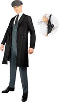 FUNIDELIA Tommy Shelby avec arme - Déguisement Peaky Blinders homme - Taille : M