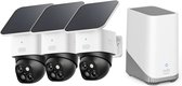 eufy Security SoloCam S340 - Caméra extérieure 360 ​​° 3 PACK + Homebase 3 - Avantage groupé