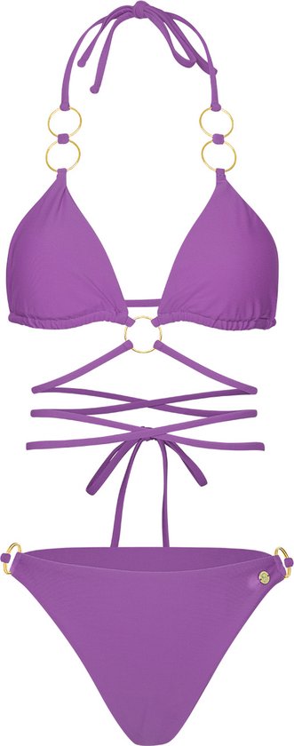 Bikini gouden ringen - Purple L