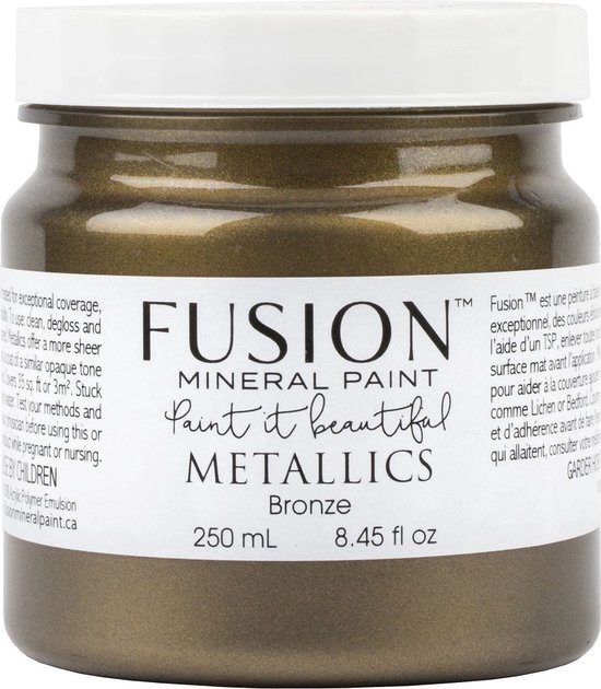 Foto: Fusion metallic paint meubelverf brons acrylverf bronze 250 ml