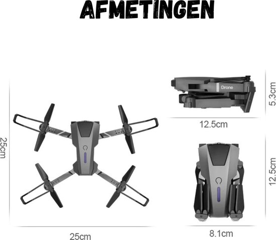 CY Goods PRO P5 Drone - Drone met camera en opbergtas - Obstakel ontwijking - Drone met Camera voor Buiten/Binnen - Mini Drone - Drone voor Kinderen/Volwassenen