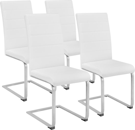 TecTake - Chaise de salle à manger Bettina lot de 4 blanc - 402554