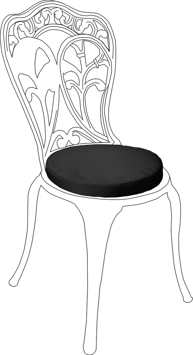 Yexati Magnetische Stoelkussens - 4 Stuks Zwarte Vierkante Kussens