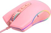 Ctechs roze gaming muis/roze/3200 dpi/RGB/7 buttens/geschikt voor/pc/Ps4-5/Xbox One/Xbox X