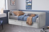 Interiax Liam Bed - Comfort Beige Inclusief 2 schuiven en lattenbodem (90 x 200 cm)