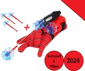 Web Shooter - Inclusief Target – Inclusief 3 Pijlen – Inclusief Zuignap – Launcher – Speelgoed – Speelgoed Voor Kinderen - Gebaseerd Op Spiderman – Blauw Rood – Voor Buiten En Binnen