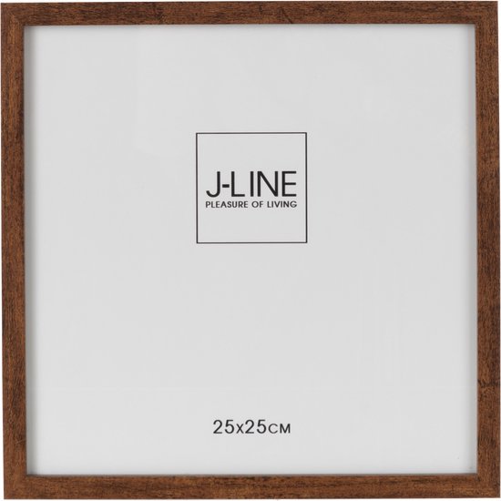 J-Line fotolijst - fotokader Basic - hout - donkerbruin - large - 2 stuks