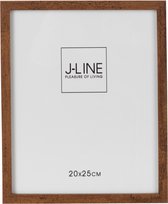 J-Line fotolijst - fotokader Basic - hout - donkerbruin - medium - 2 stuks